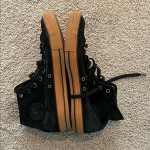 Black suede Converse Chuck taylor gum sole size 12